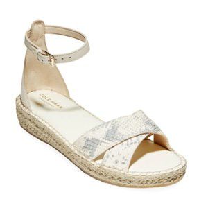 Cole Haan Snakeskin-Embossed Leather Espadrille